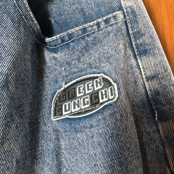 Y2K Aelfric Eden High Rise Wide Leg Jeans Green Gungchi - 26 - Picture 6 of 12